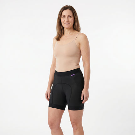 bike boxer motorcycle underwear women Black